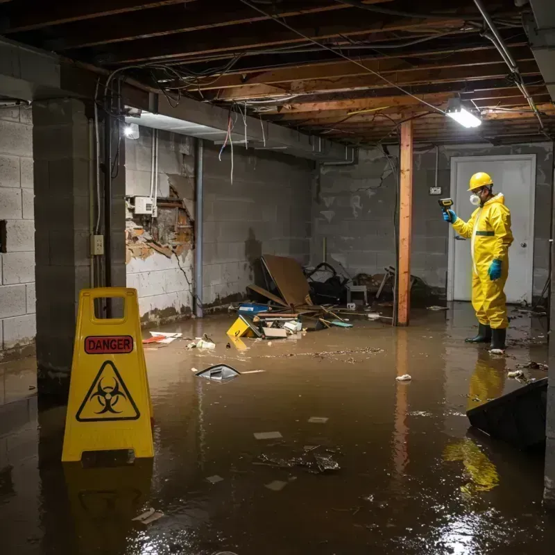 Flooded Basement Electrical Hazard in Lincoln Park, CO Property